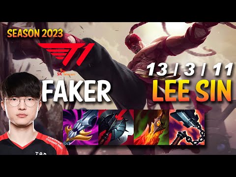T1 Faker LEE SIN vs ELISE Jungle - KR Ranked