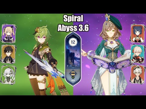 C6 Collei DPS Spread And C1 Lisa Overload SPIRAL ABYSS 3.6 - Genshin impact