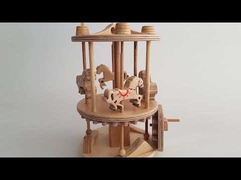 Wooden Carousel DIY pdf plans - Funfair Carousel Toy
