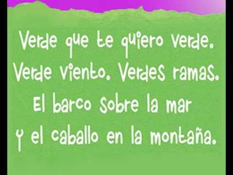 Verde que te quiero Verde (Federico Garcia Lorca)
