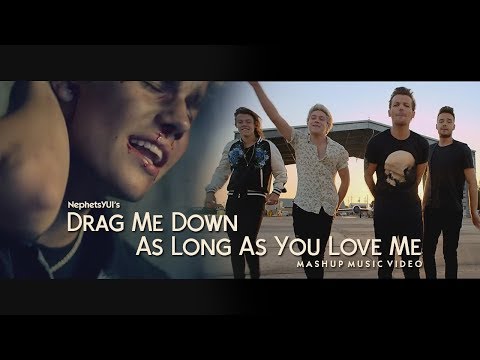 Drag Me Down As Long As You Love Me - One Direction & Justin Bieber (Mashup Music Video)