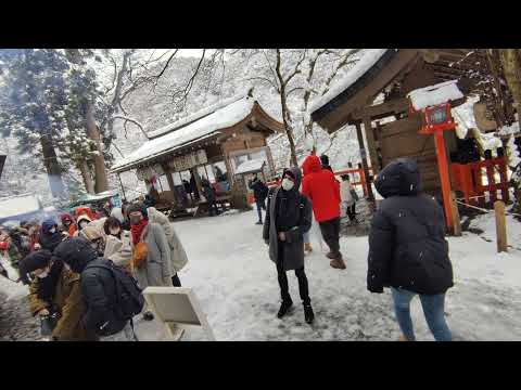 Praying in Kifune Jinja on 1st January 2022