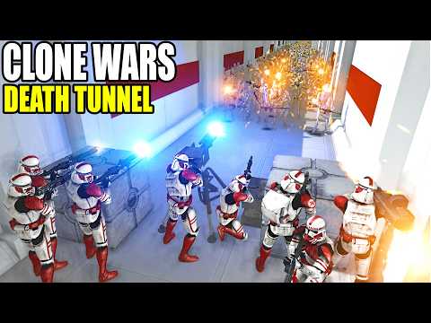 Longest Clone Wars DEATH TUNNEL vs Droid Army SHIP BOARDING... - Men of War: Star Wars Mod