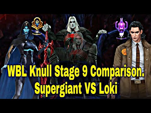 Loki VS Supergiant WBL Knull Stage 9 Comparison | Who is Better Villain? - Marvel Future Fight