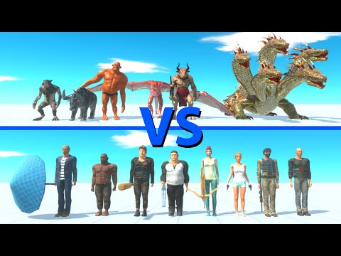 FANTASY Team vs MODERN HUMANS Team - Animal Revolt Battle Simulator