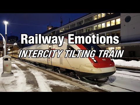 🚆 Führerstandsmitfahrt in der blauen Stunde! Neigezug im Winter (Schweiz | IC5 St. Gallen - Zürich)