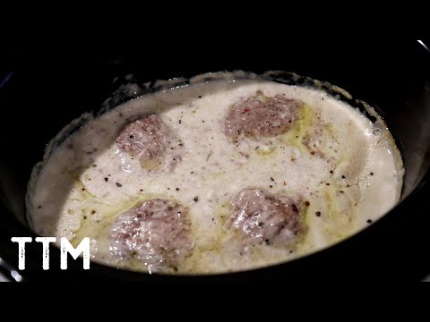 EASY Slow Cooker Cream of Mushroom Burgers