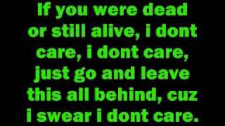 I don&#39;t care by Apocalyptica with lyrics