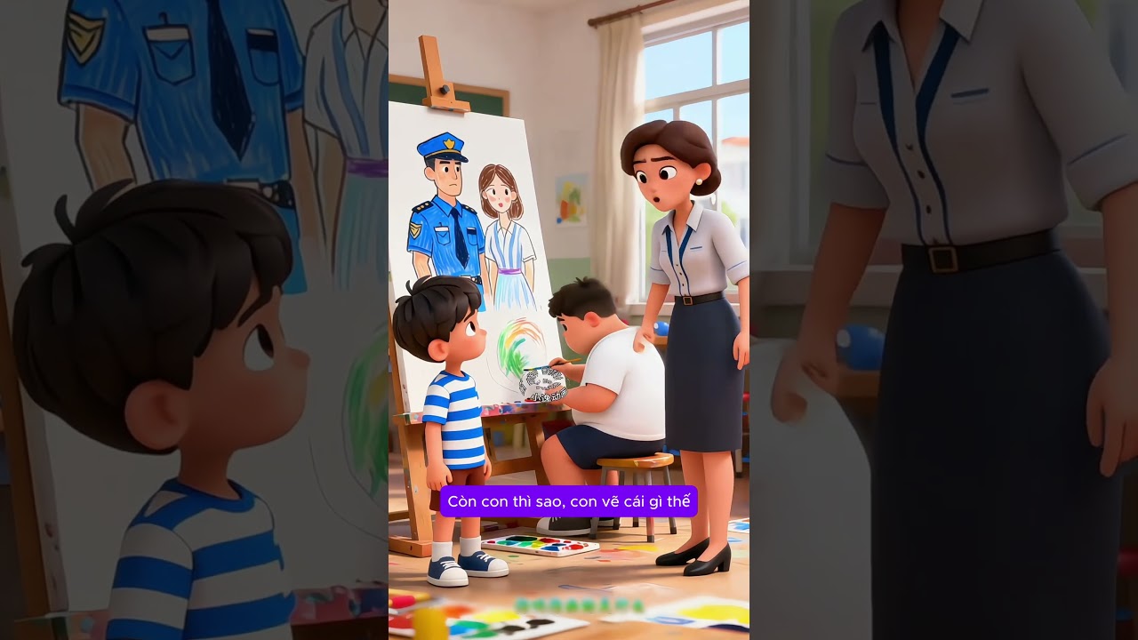 Vẽ tranh về bố mẹ