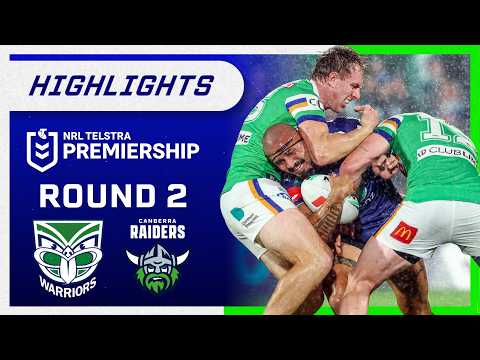 NRL Highlights: Warriors v Raiders - Round 2 | NRL on Nine