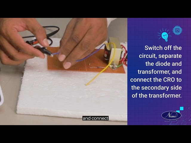construct Half , full wave bridge rectifiers using semiconductor diode