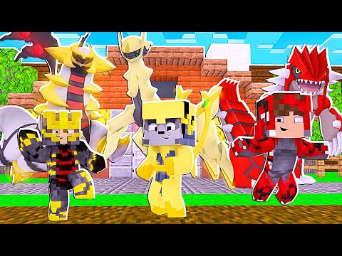 Minecraft : Pokemon Blue - NOVOS HERÓIS POKEMON ARCEUS SHINY, GROUDON E GIRATINA! Ep. 6