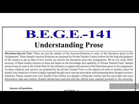 BEGE 141Solved Assignment 2022-23 | BEGE 141 Solved Assignment 2022- 2023 PDF | BEGE 141 IGNOU PDF