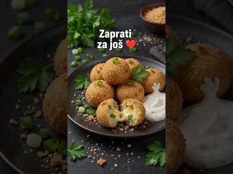 Hrskave kuglice od krompira sira i mladog luka 🥔🧀