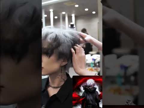 Tokyo Ghoul Hair IRL 🔥 Anime Look Transformation #Shorts