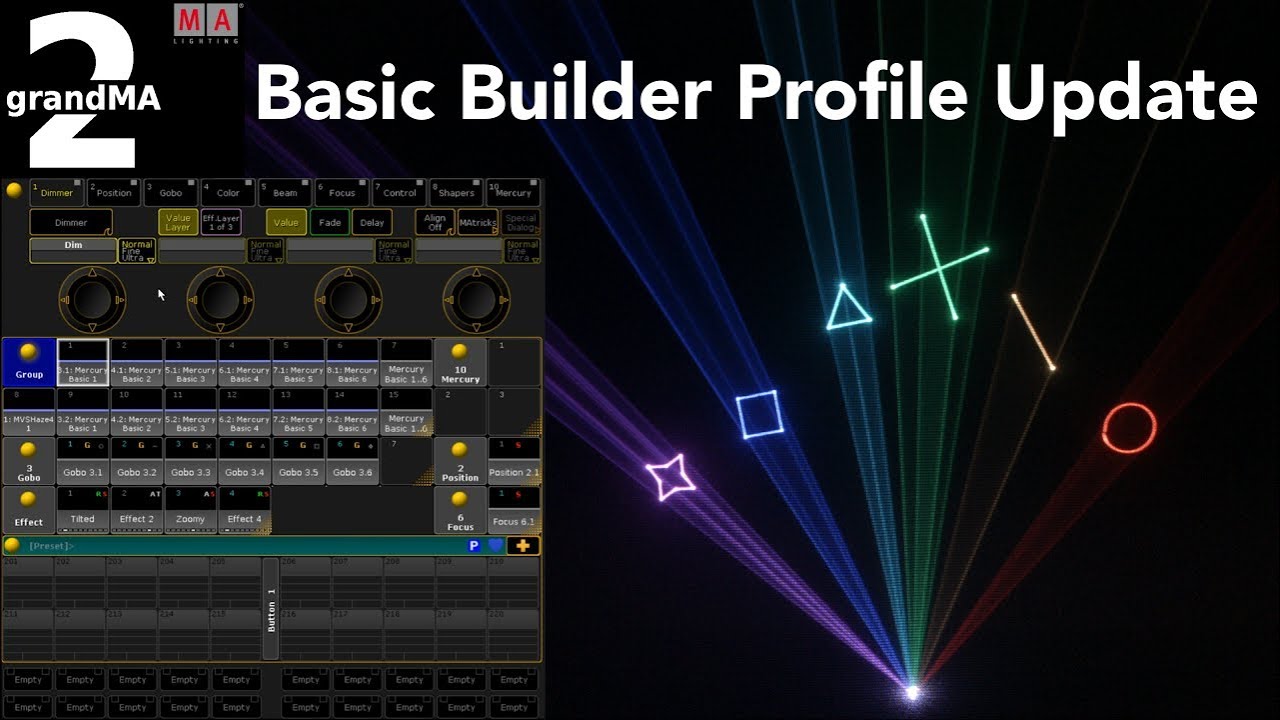 Mercury GrandMA 2 Basic builder profile update