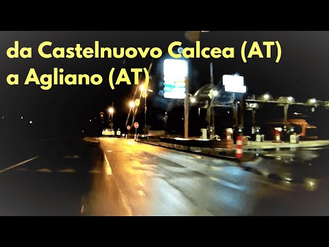 Da Castelnuovo Calcea (AT) ad Agliano Terme (AT) in notturna #castelnuovocalcea #aglianoterme