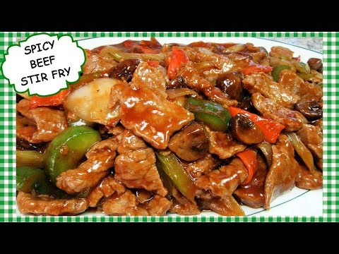 Chinese SPICY Beef Stir Fry Recipe ~ How To Velvet Beef