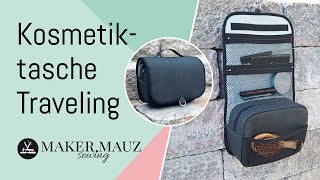 Kosmetiktasche Traveling Nähanleitung / Kulturbeutel / Reisetasche nähen