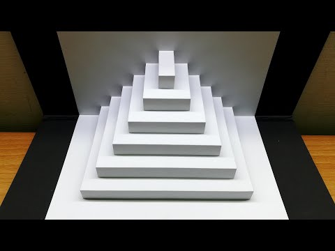 3d pyramid｜origami｜pop up design｜paper art and craft｜kirigami art｜卡片教程 #59