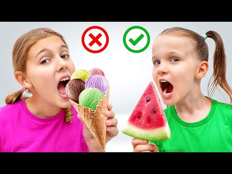 🍉 OBST VS EISCREME 🍦 Kinder probieren neue gesunde Lebensmittel | Mania DE