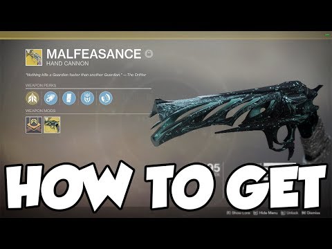 How to get Malfeasance - How to get the Quest and Complete it [Destiny 2]
