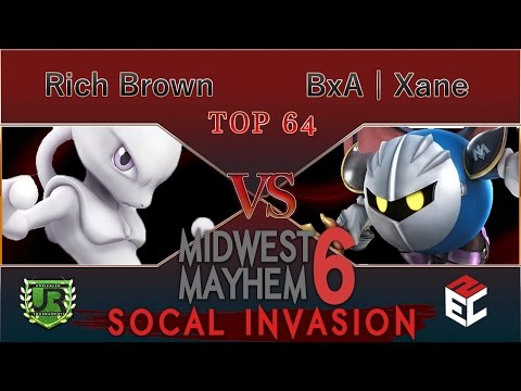 Midwest Mayhem 6 TOP 64 - Rich Brown (Mewtwo) vs BxA | Xane (Meta Knight)
