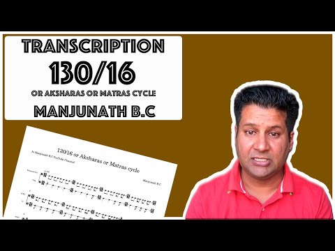 130/16 or Aksharas or Matras cycle - Manjunath B.C.