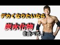 【筋肥大】筋肉をつけるためには炭水化物が重要!大事な糖質の摂取タイミング【筋肉】