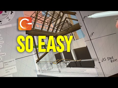 How I Draw Slopes in 2-Point Perspective - Concepts App for iPadOS