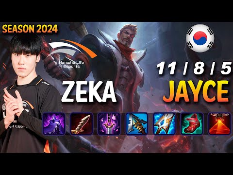 HLE Zeka JAYCE vs ORIANNA Mid - Patch 14.24 KR Ranked | lolrec