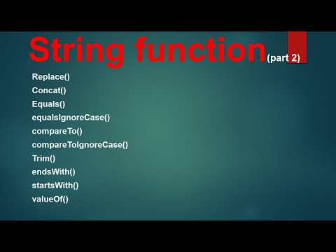 String Function Part 2 String Manipulation