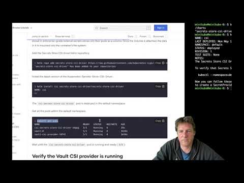 Vault using the K8s CSI driver