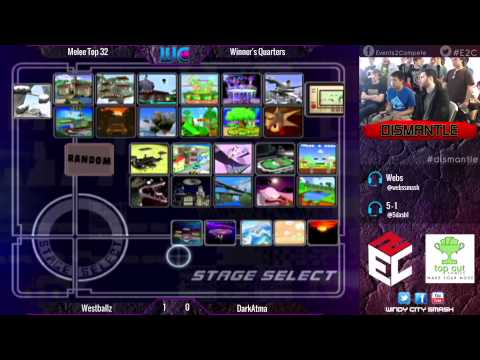 Dismantle - Westballz (Falco) vs. Darkatma (Peach) Melee Winner's Quarters