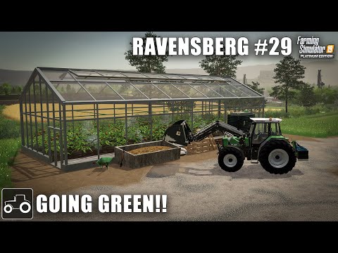 Building A Greenhouse  & Making Silage Bales - Ravensberg #29 Farming Simulator 19 Timelapse