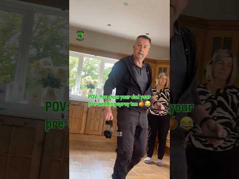 POV:You show your dad your pre-wedding spray tan 🍊😂 #irishdad
