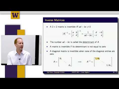 Mathematical Methods for Quantitative Finance || 08 W5 7  Inverse Matrices 19 57