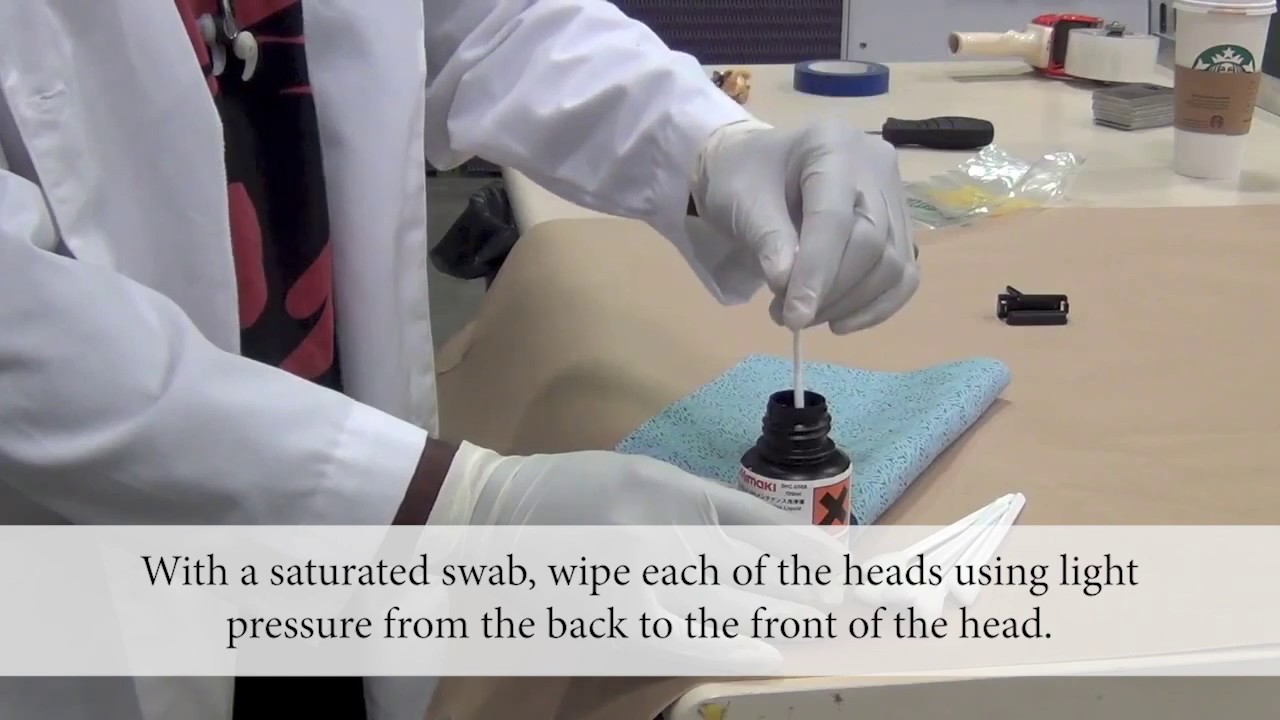 Old Model Mimaki – Manual Head Wipe