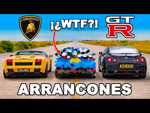 Lambo Gallardo vs GT-R vs What the Heck?! Drag Racing