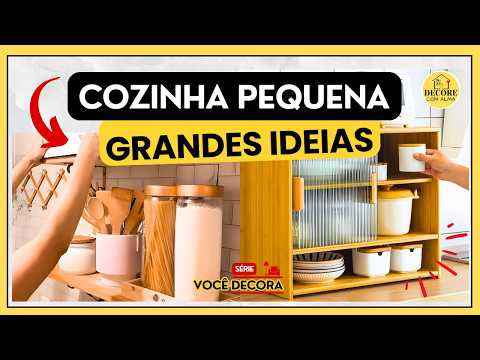 ✅7 Ideias para organizar cozinhas pequenas ✨Sua cozinha pequena vai parecer maior EP18