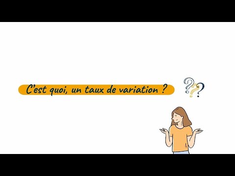 Le taux de variation - SES