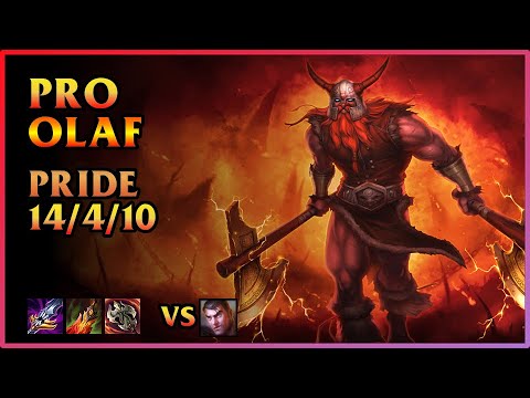 PRO Olaf Replay (EUW) [PRIDE/pride ranged acc] | KDA 14/4/10 TOP