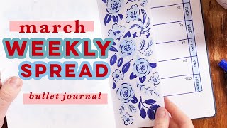 MARCH 2024 Bullet Journal Weekly Layout