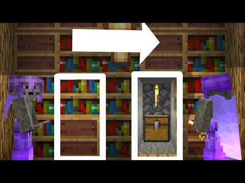 Minecraft 2x1 Flush Piston Door Tutorial (No Visible Redstone)