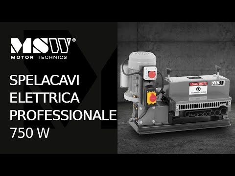 Video - Spelacavi elettrica professionale - 750 W - 11 inserti