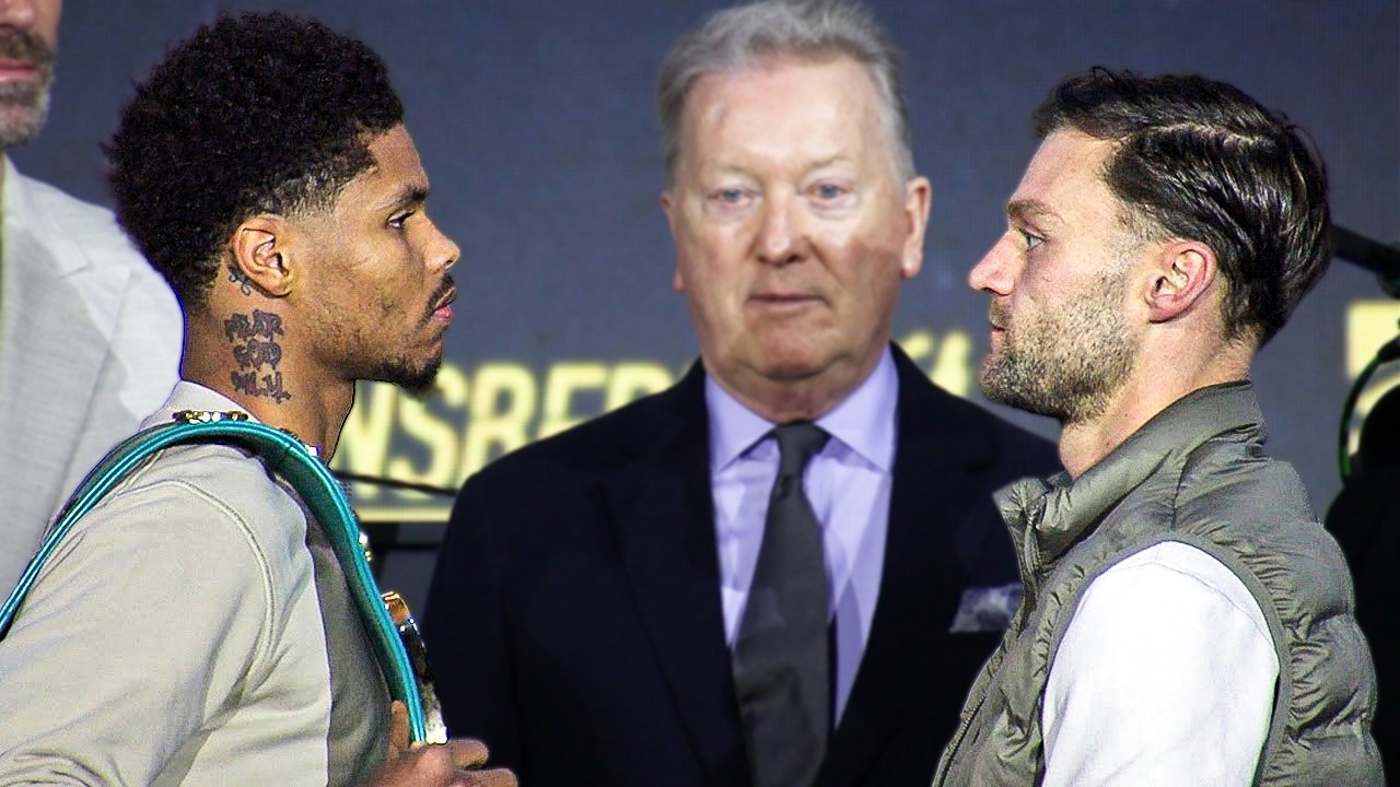 Shakur Stevenson SQUARES UP with new opponent Josh Padley in tense face off
