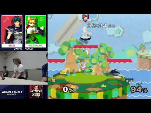 Beezy (Marth) vs. missinglinc (Fox) - Losers Semis - Roast of Paul