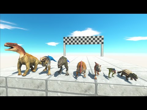 HYBIRD DINOSAURS STAIR SPEED RACE - Animal Revolt Battle Simulator