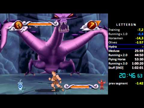 Disney's Hercules - All Letters speedrun in 37:34