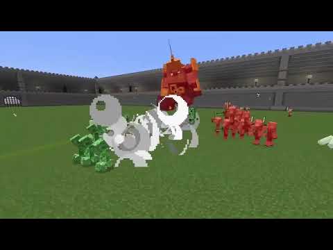 Massive mob army tournament. Minecraft mob battle